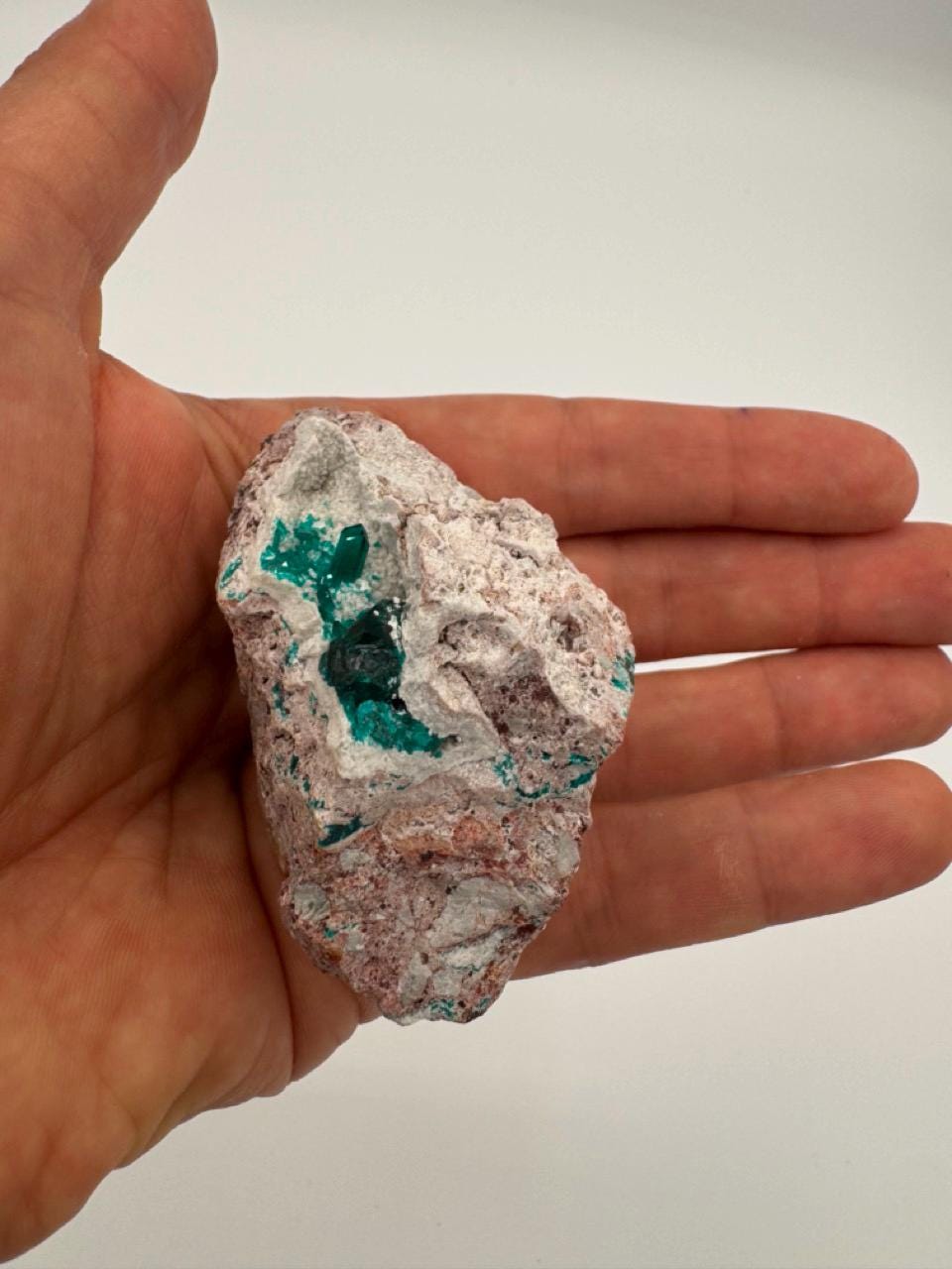 Natural Dioptase on Copper-Rich Matrix – Rare Crystal Formation from Congo – Collector Mineral Specimen