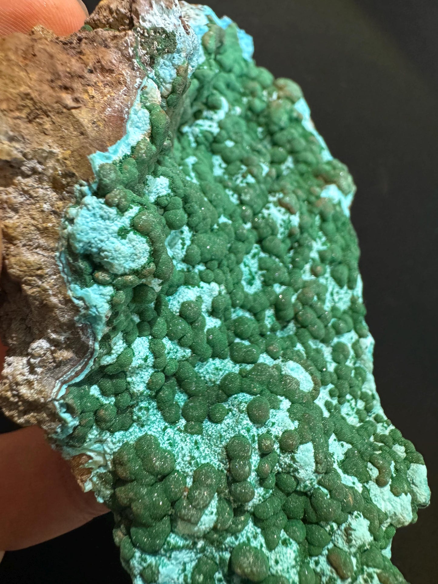 Malachite with Chrysocolla – Rare Mineral Specimen from Lubumbashi, Katanga (Congo) – Collectible Crystal, Natural Stone