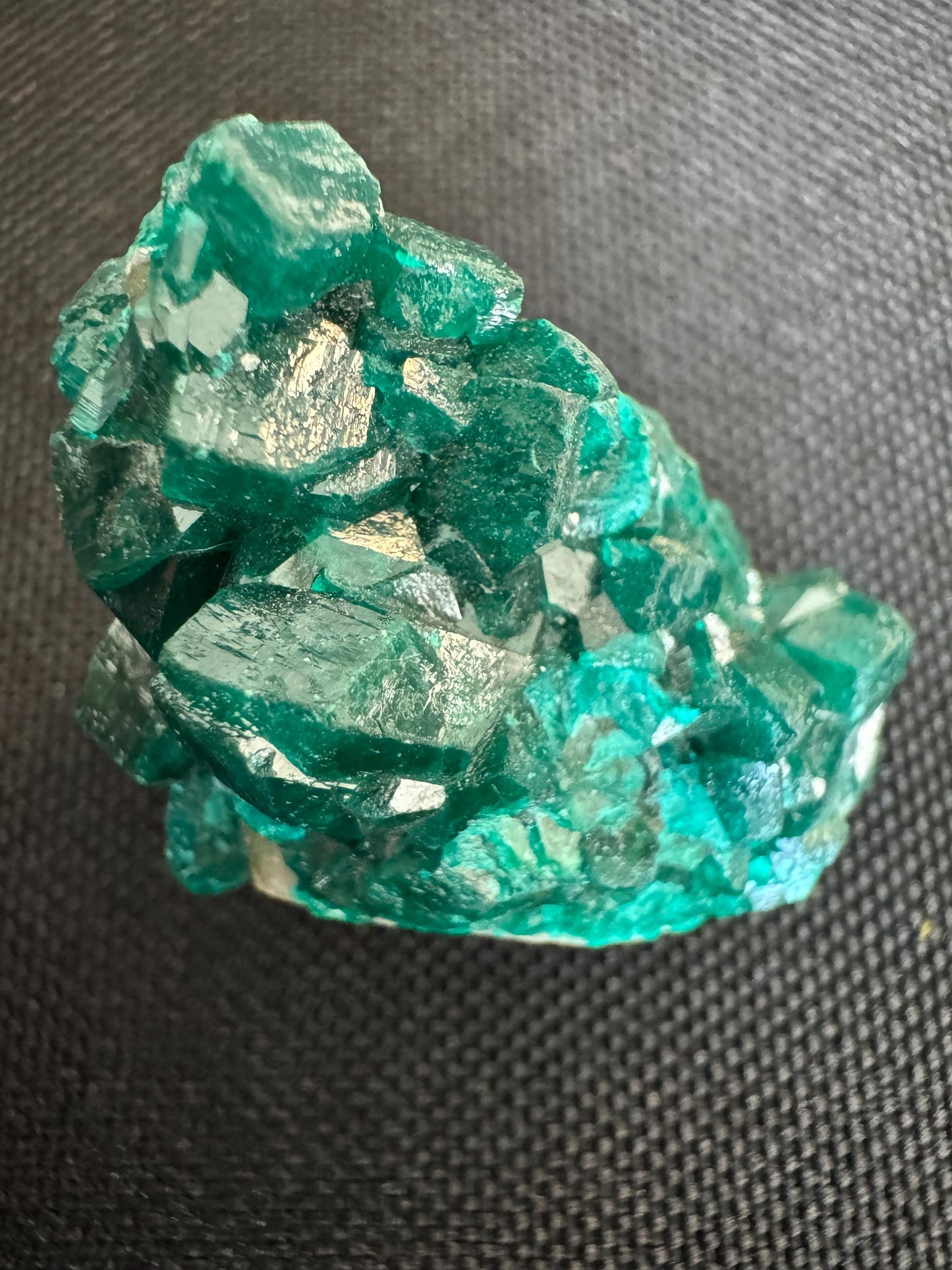 Dioptase on Quartz – Vivid Green Crystal on Clear Matrix – Rare Collector Mineral (14 g)