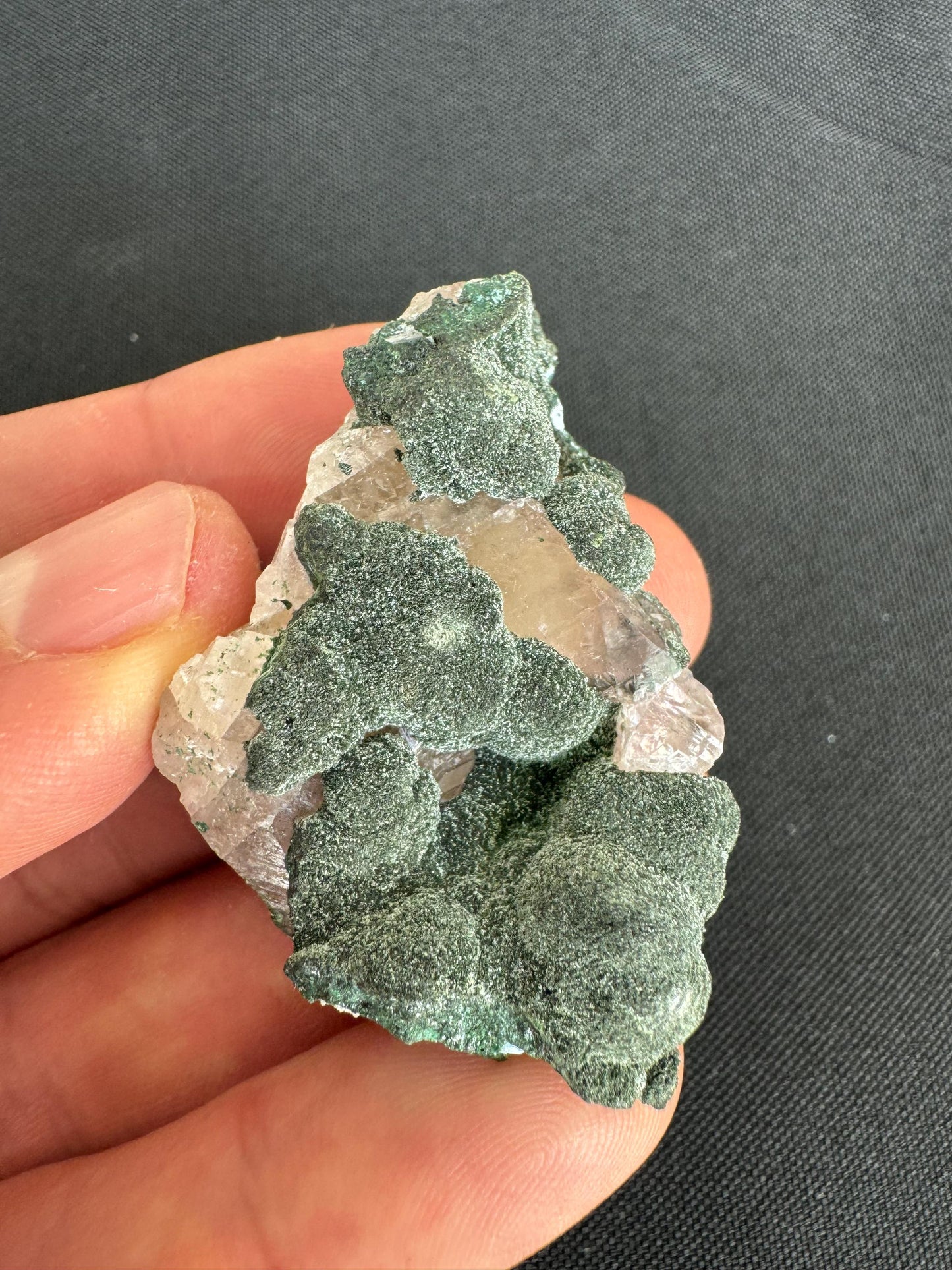 Natural Malachite after Cuprite with Quartz – Green & Red Crystal Specimen – Collector Mineral – 31 g