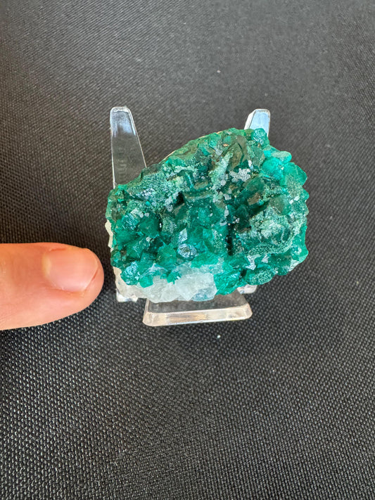 Emerald Green Dioptase on Quartz – Sparkling Collector Crystal Specimen (25 g)