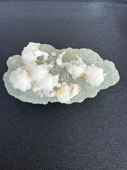 Prehnite with Calcite – Light Green Crystal from Mali – Rare Mineral Specimen (108 g)