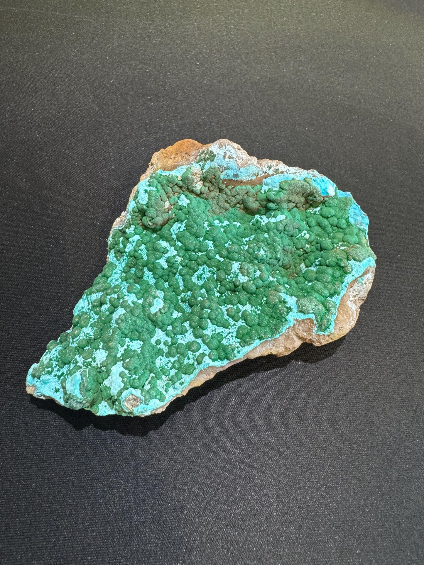 Malachite with Chrysocolla – Rare Mineral Specimen from Lubumbashi, Katanga (Congo) – Collectible Crystal, Natural Stone