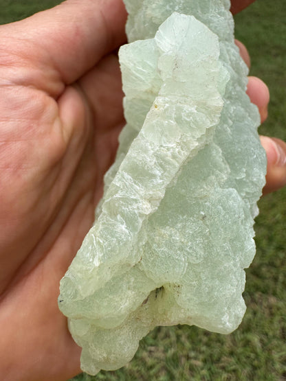 Prehnite Crystal Specimen – Green Raw Mineral from Mali – Collector’s Stone (328 g / 0.72 lb)