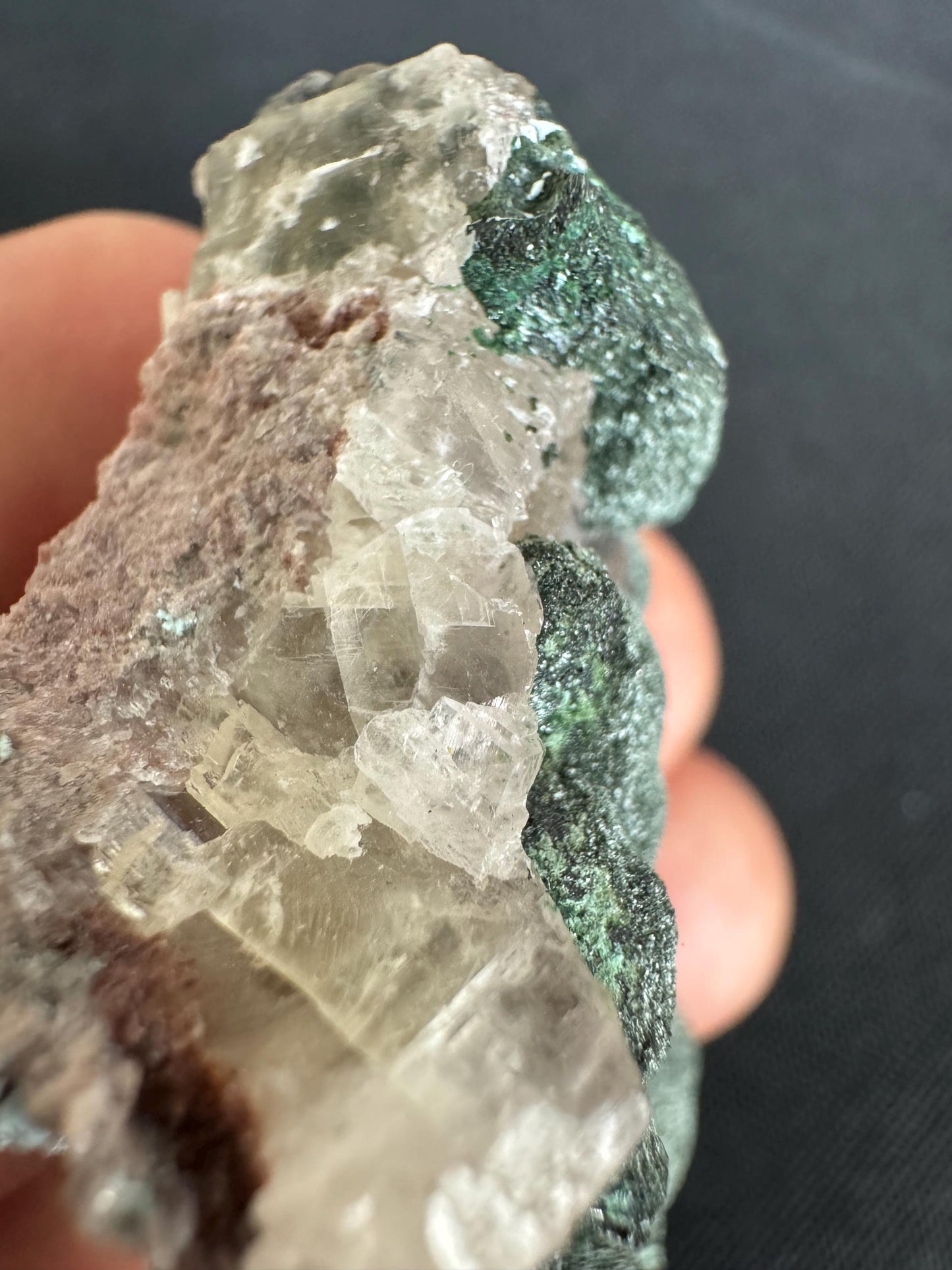 Natural Malachite after Cuprite with Quartz – Green & Red Crystal Specimen – Collector Mineral – 31 g