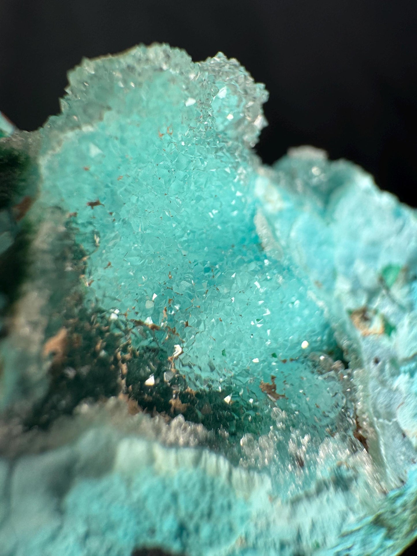 Natural Drusy Chrysocolla Crystal – Sparkling Blue-Green Specimen from Africa – 52g