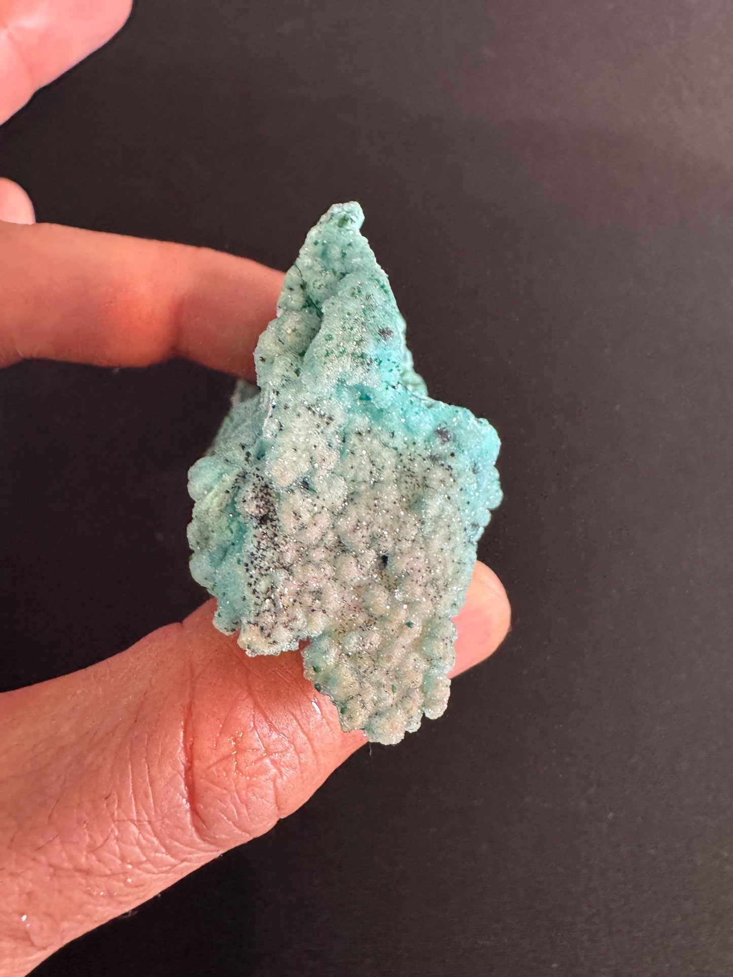 Chrysocolla Druzy Specimen Rare – Natural Blue Mineral from Congo – Collectible Crystal, Raw Mineral Stone