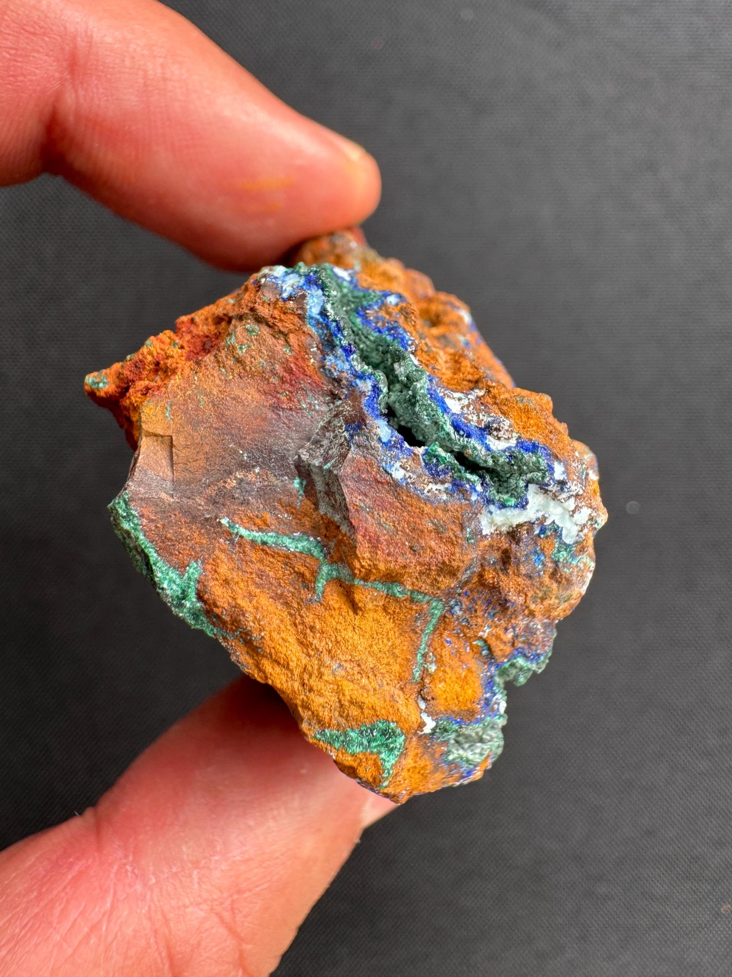 Azurite on Matrix – Deep Blue Mineral Specimen from Katanga, DR Congo – Collector’s Crystal