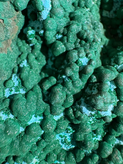 Malachite with Chrysocolla – Rare Mineral Specimen from Lubumbashi, Katanga (Congo) – Collectible Crystal, Natural Stone