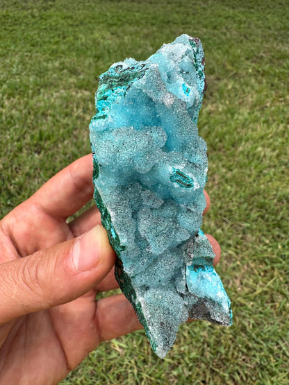 Drusy Chrysocolla Specimen – Rare Blue Mineral from Lubumbashi, Katanga (Congo) – Collectible Crystal
