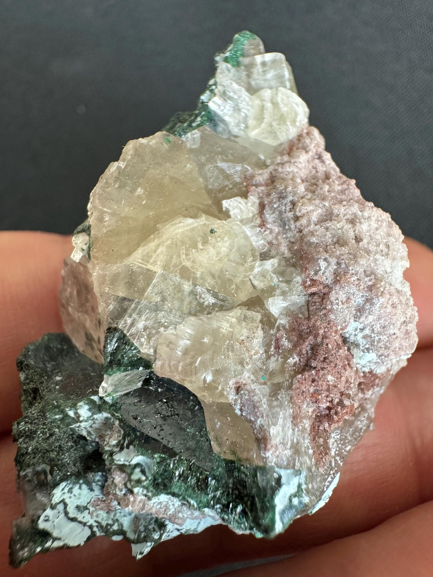 Natural Malachite after Cuprite with Quartz – Green & Red Crystal Specimen – Collector Mineral – 31 g