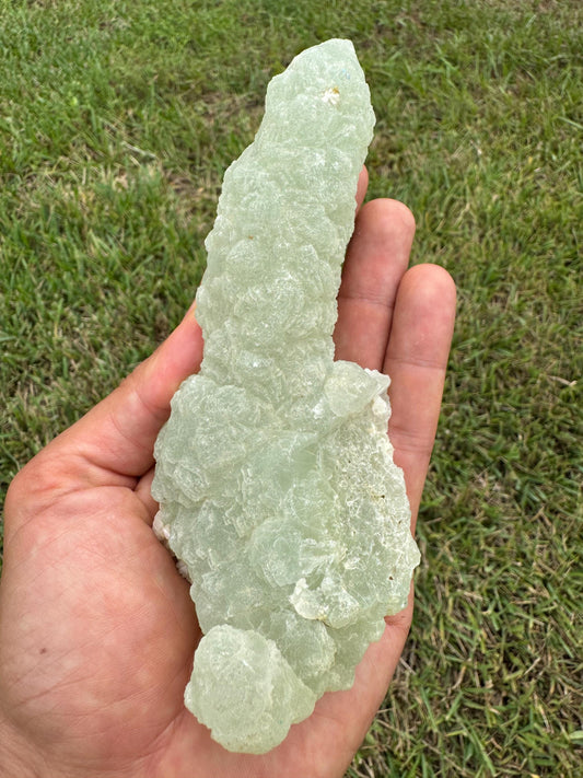Prehnite Crystal Specimen – Green Raw Mineral from Mali – Collector’s Stone (328 g / 0.72 lb)