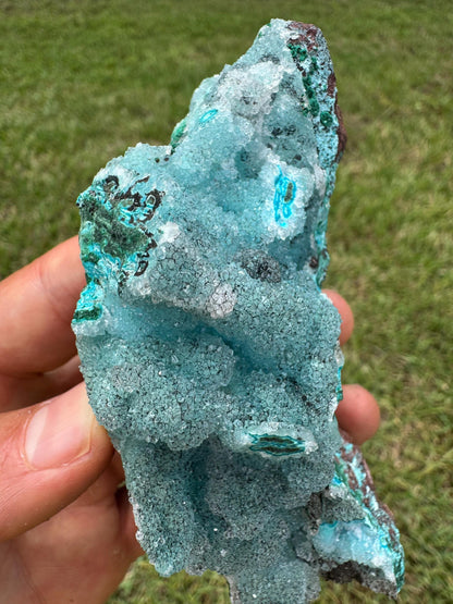 Drusy Chrysocolla Specimen – Rare Blue Mineral from Lubumbashi, Katanga (Congo) – Collectible Crystal