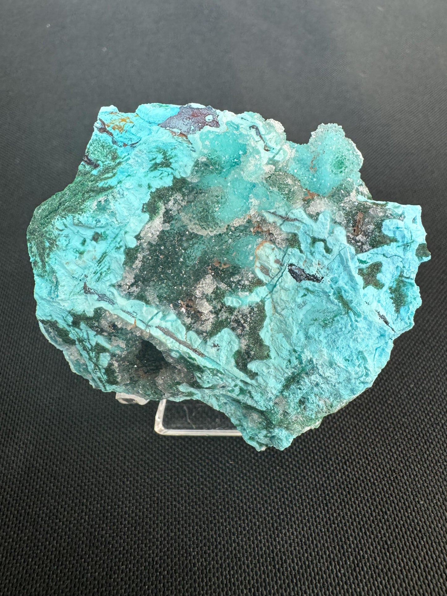 Natural Drusy Chrysocolla Crystal – Sparkling Blue-Green Specimen from Africa – 52g