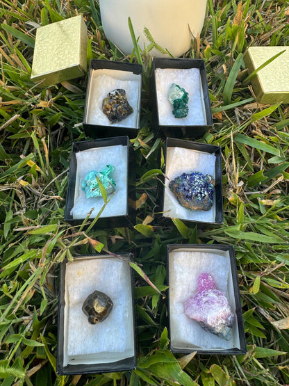 Crystal Energy Gift Box – Healing Stone Set, Six Natural Minerals