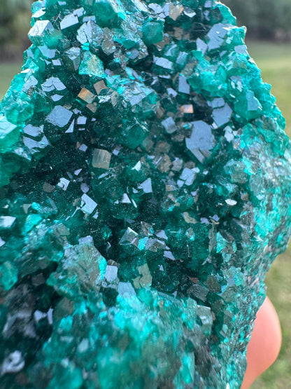 Natural Dioptase Crystal on Matrix – Green Gem Cluster from Congo