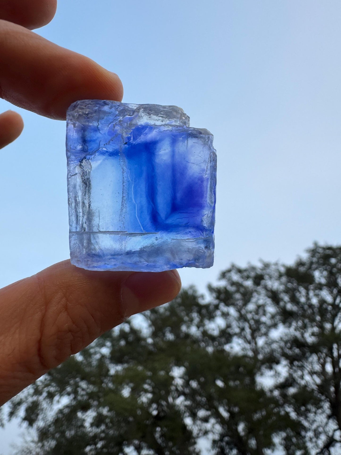 Blue Halite Crystal from Turkey – Intense Blue Color – Natural Collector Specimen