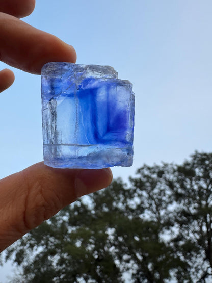 Blue Halite Crystal from Turkey – Intense Blue Color – Natural Collector Specimen