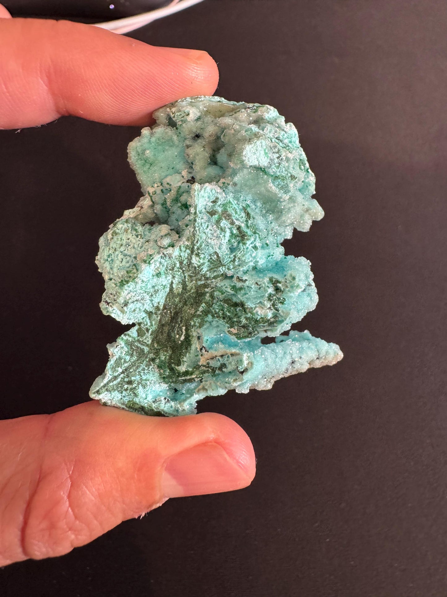 Chrysocolla Druzy Specimen Rare – Natural Blue Mineral from Congo – Collectible Crystal, Raw Mineral Stone