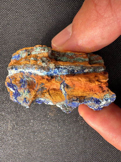 Azurite with Malachite Specimen: Congo Raw Blue Crystal Mineral - 48g
