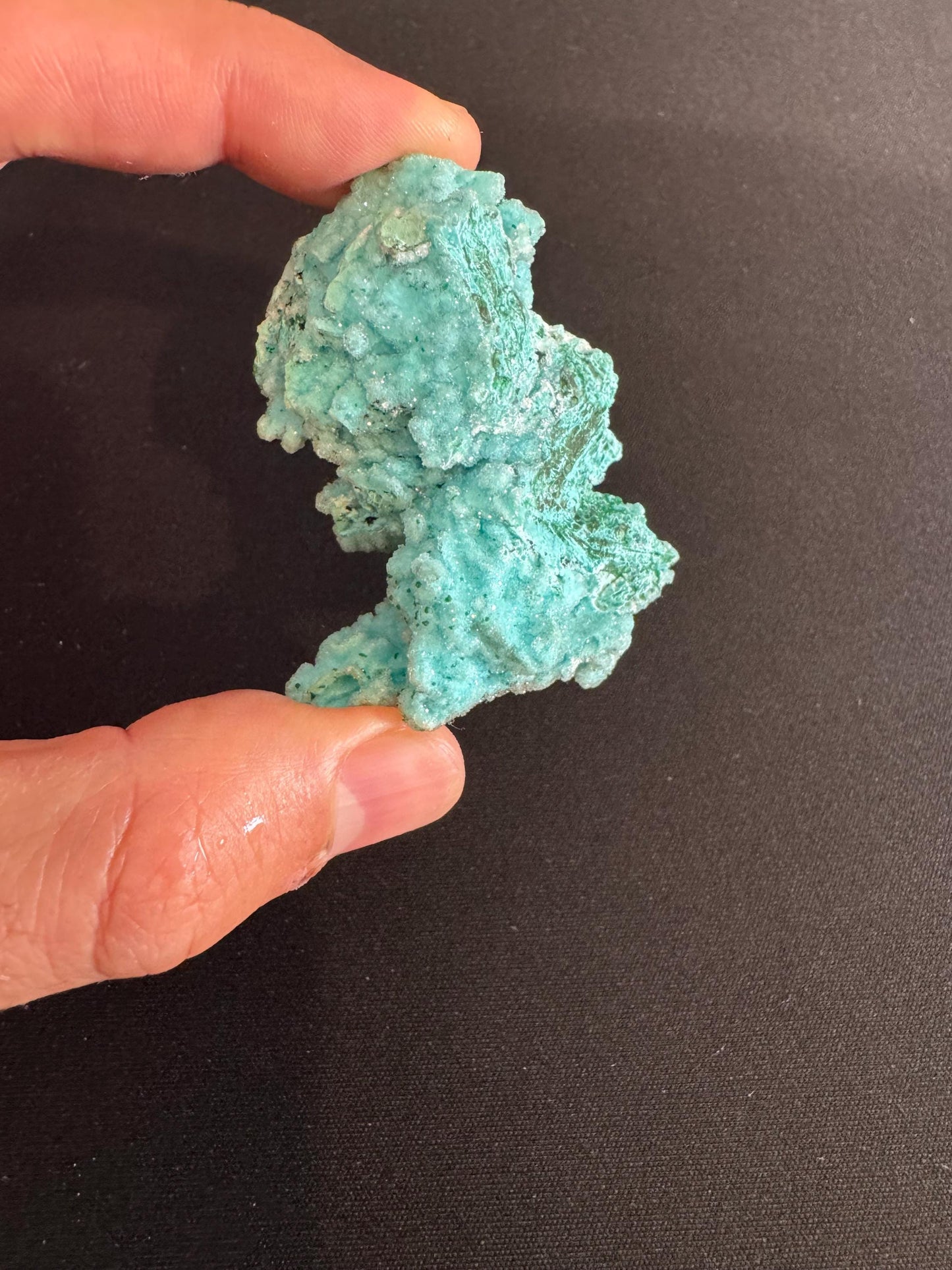 Chrysocolla Druzy Specimen Rare – Natural Blue Mineral from Congo – Collectible Crystal, Raw Mineral Stone