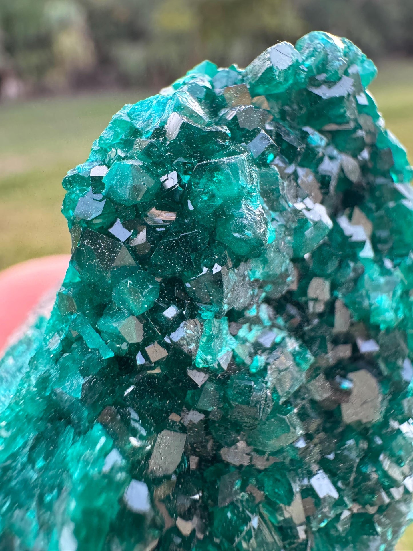 Natural Dioptase Crystal on Matrix – Green Gem Cluster from Congo
