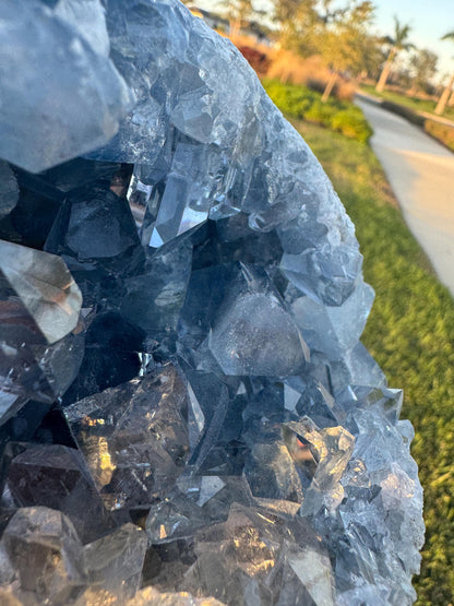 AAA Celestite Geode from Madagascar – Large Blue Crystals – Collector Decor Piece