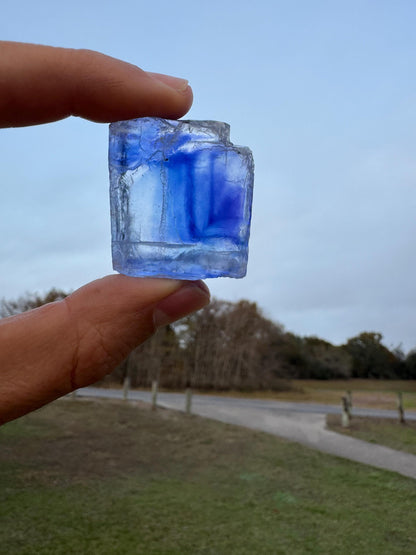 Blue Halite Crystal from Turkey – Intense Blue Color – Natural Collector Specimen