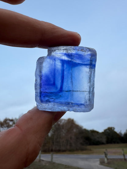 Blue Halite Crystal from Turkey – Intense Blue Color – Natural Collector Specimen