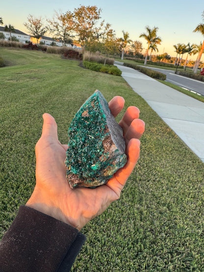 Dioptase Crystal Cluster from Congo – Deep Green Elongated Crystals