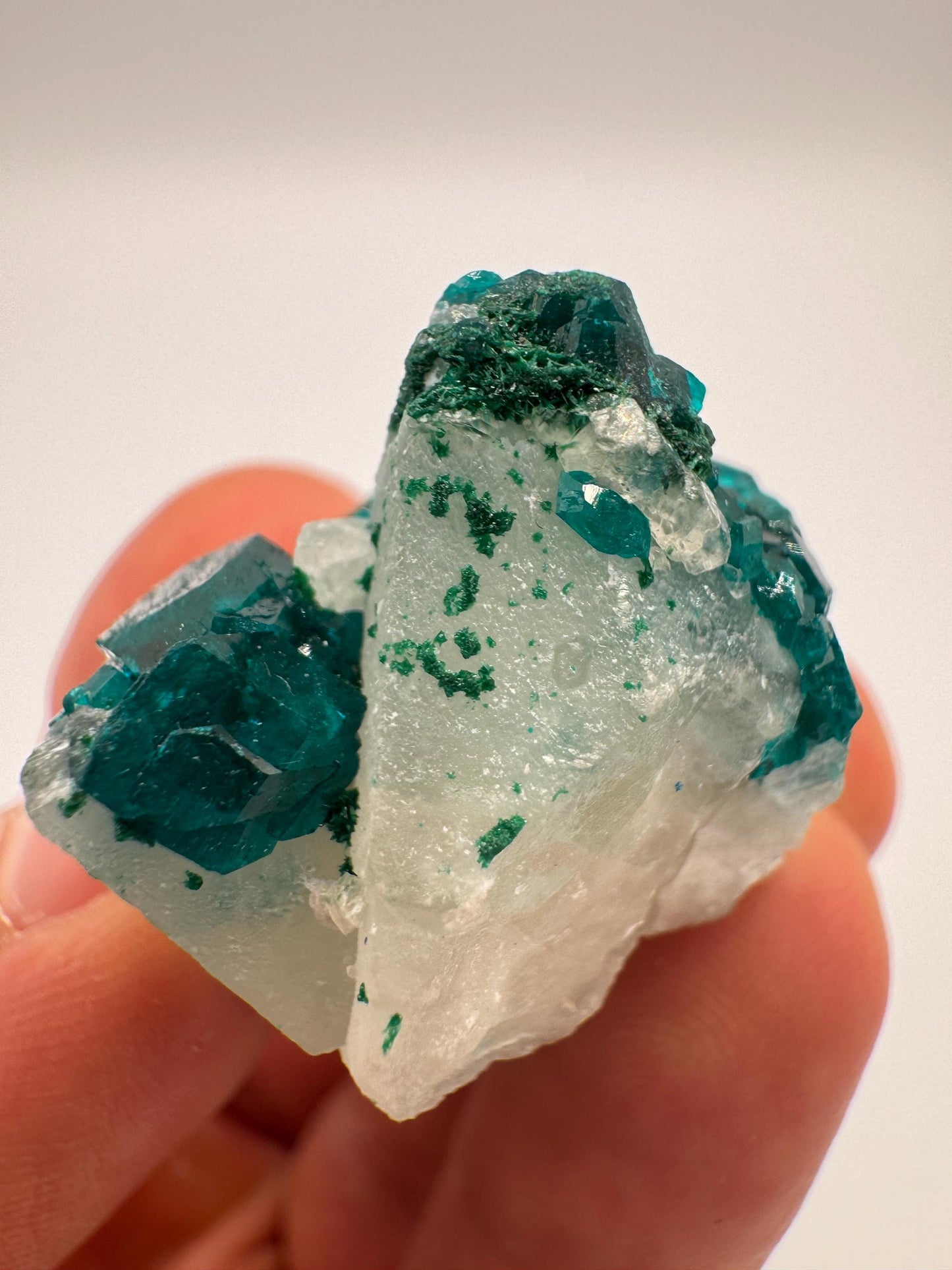 Natural Jobtaz Crystal – Green and Clear Quartz Combination – Rare Collector Mineral from Congo-18g