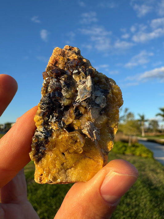 Mali Garnet with Silver Mica | Rare Garnet Crystals | Natural Specimen | Collector Mineral