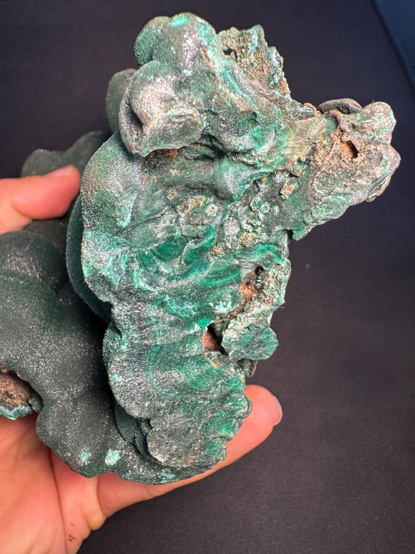 Botryoidal Malachite Specimen – Rare Mineral from Lubumbashi, Katanga (Congo) – Collectible Green Crystal