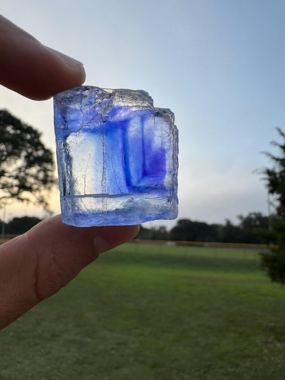 Blue Halite Crystal from Turkey – Intense Blue Color – Natural Collector Specimen