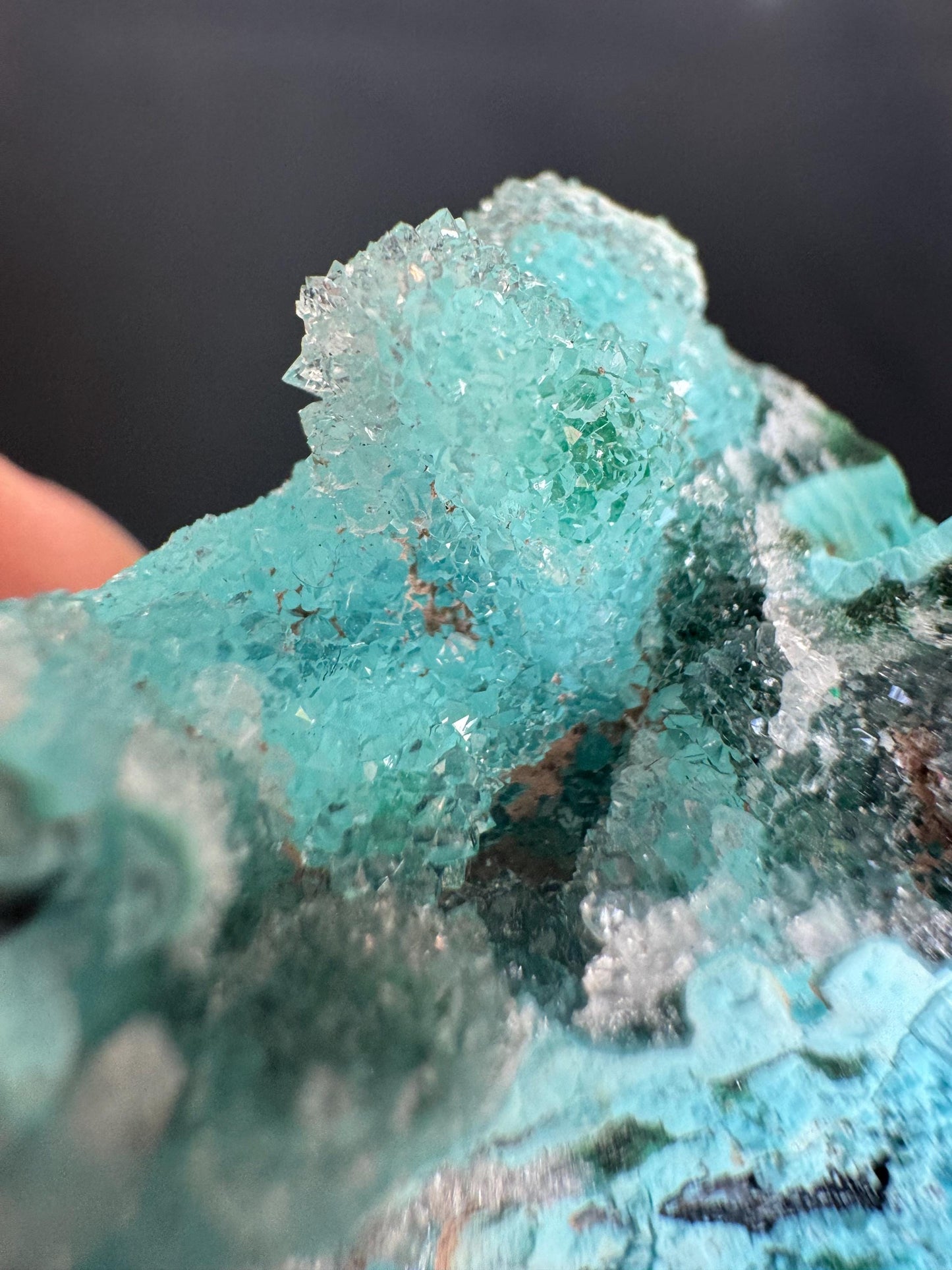 Natural Drusy Chrysocolla Crystal – Sparkling Blue-Green Specimen from Africa – 52g