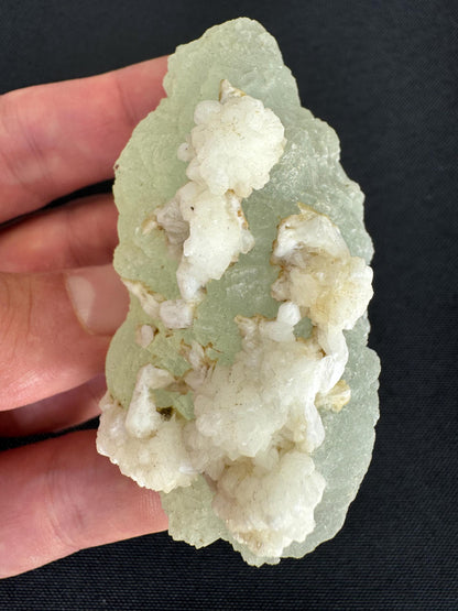 Prehnite with Calcite – Light Green Crystal from Mali – Rare Mineral Specimen (108 g)