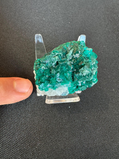 Emerald Green Dioptase on Quartz – Sparkling Collector Crystal Specimen (25 g)