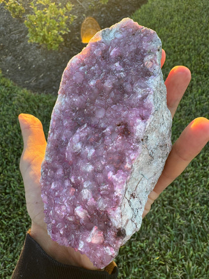 Cobalto-Calcite Pink Crystal Cluster from Congo – Rare Thick Crystals