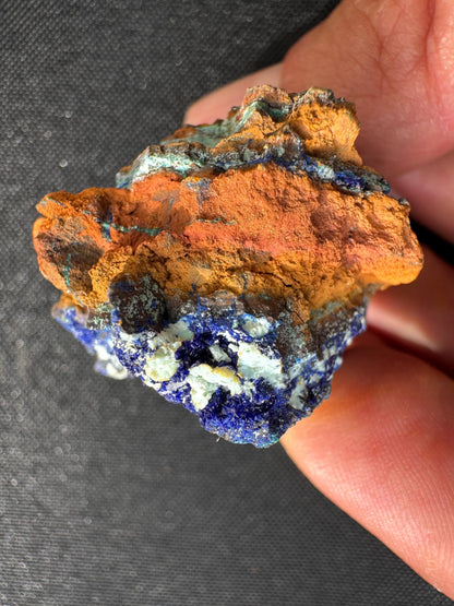 Azurite with Malachite Specimen: Congo Raw Blue Crystal Mineral - 48g