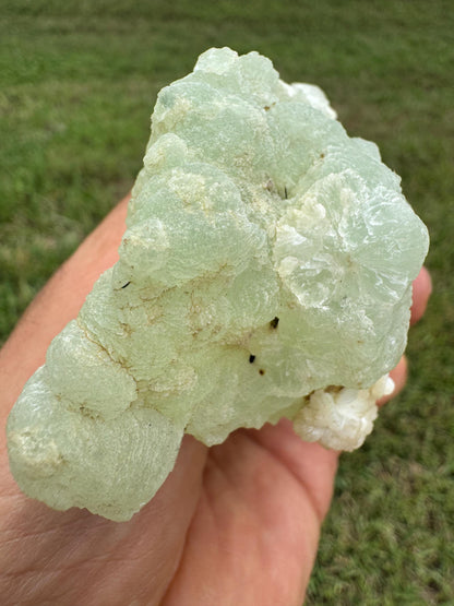 Prehnite Crystal Specimen – Green Raw Mineral from Mali – Collector’s Stone (328 g / 0.72 lb)