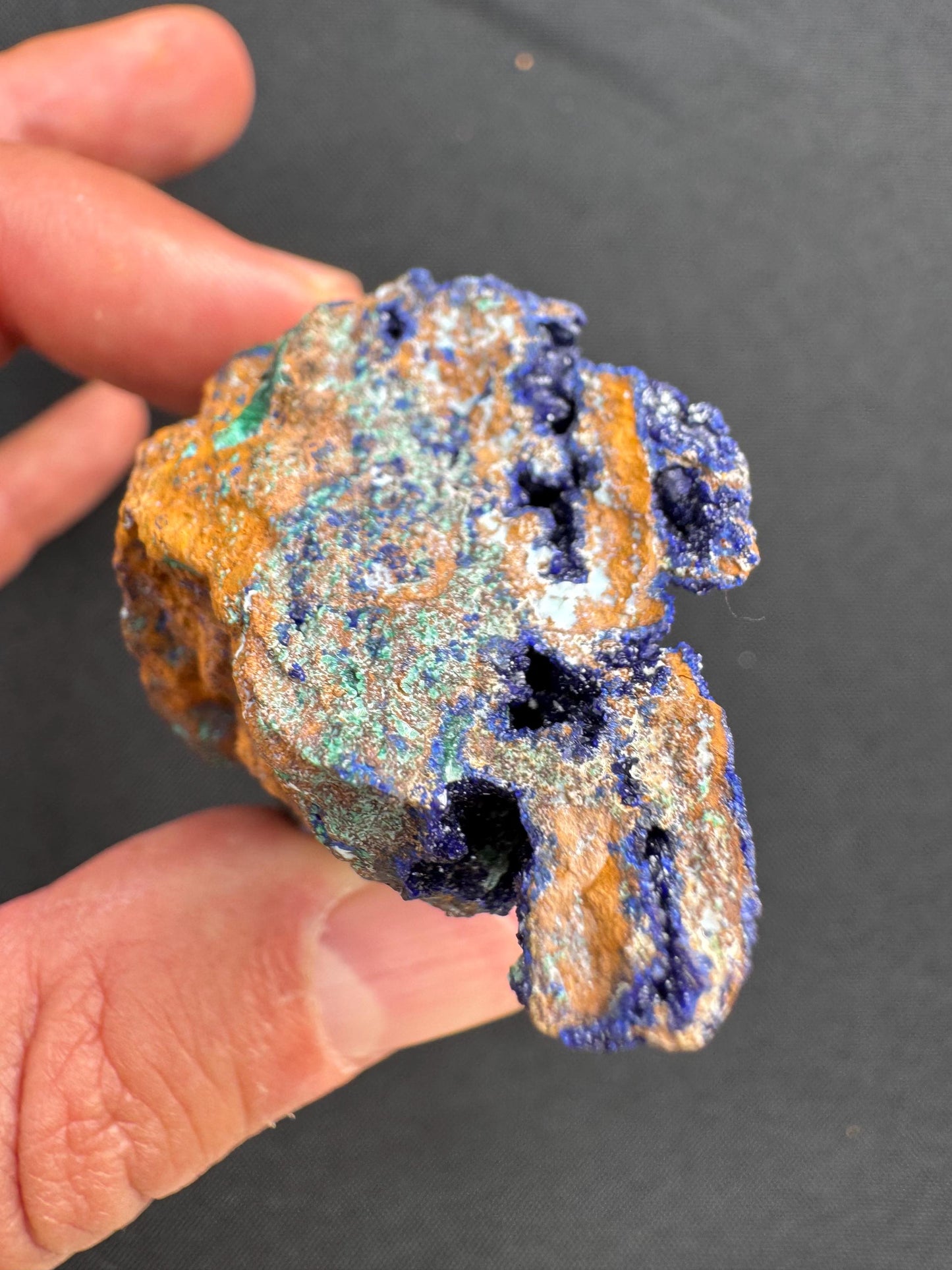 Azurite on Matrix – Deep Blue Mineral Specimen from Katanga, DR Congo – Collector’s Crystal