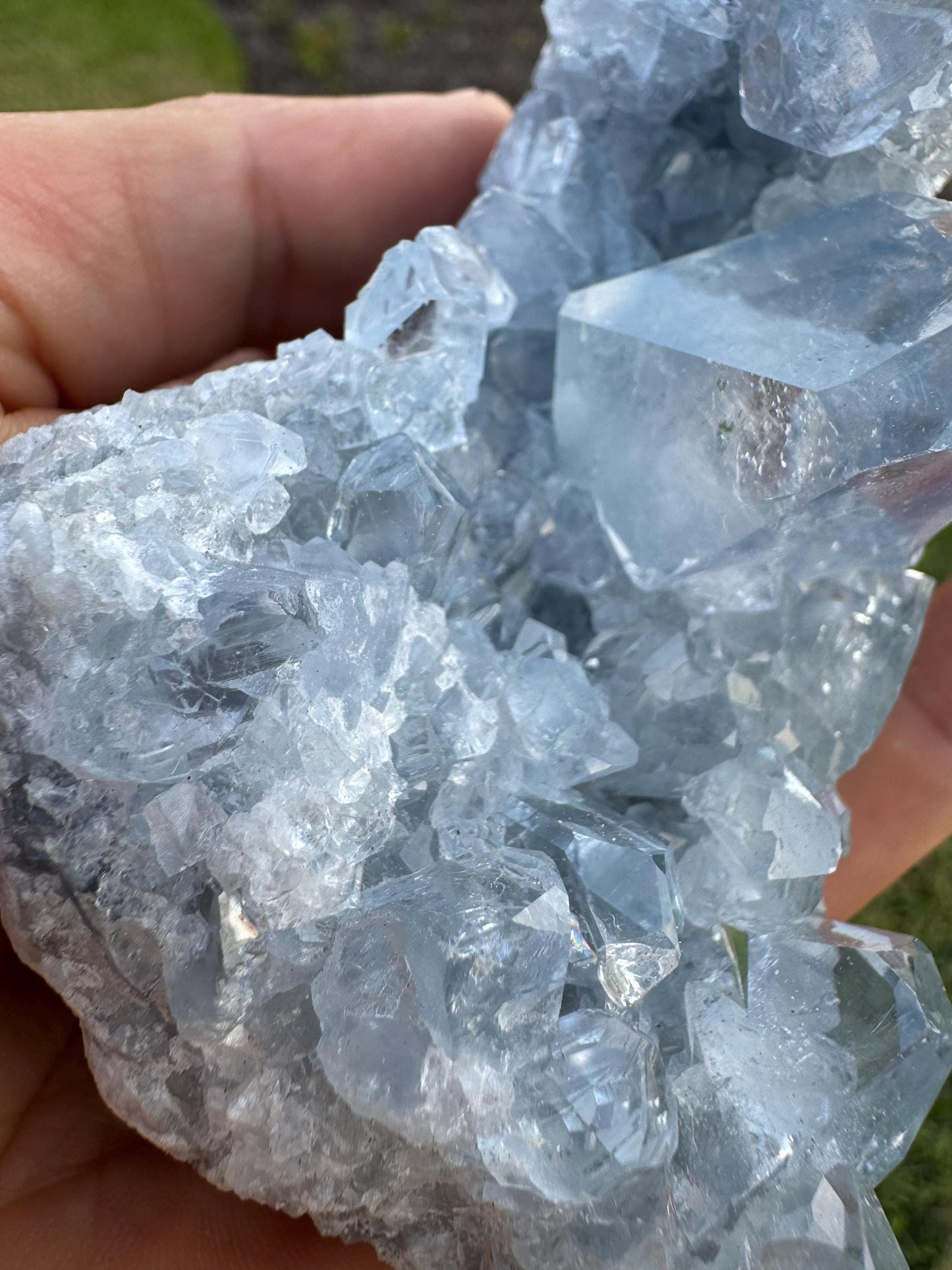Celestine Crystal Cluster from Madagascar – Rare Blue Celestite