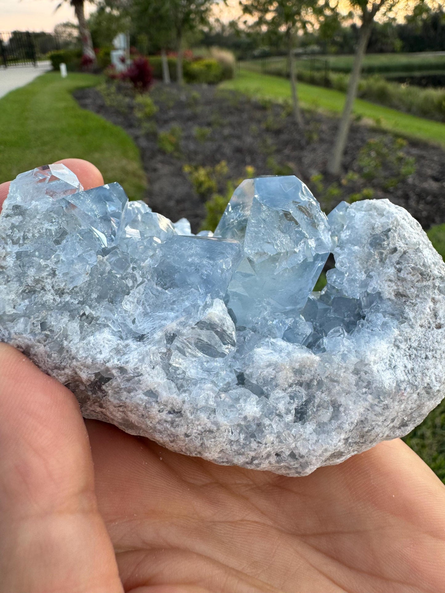 Celestine Crystal Cluster from Madagascar – Rare Blue Celestite