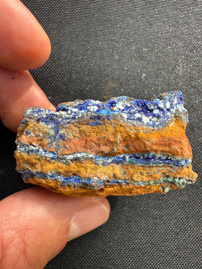 Azurite with Malachite Specimen: Congo Raw Blue Crystal Mineral - 48g