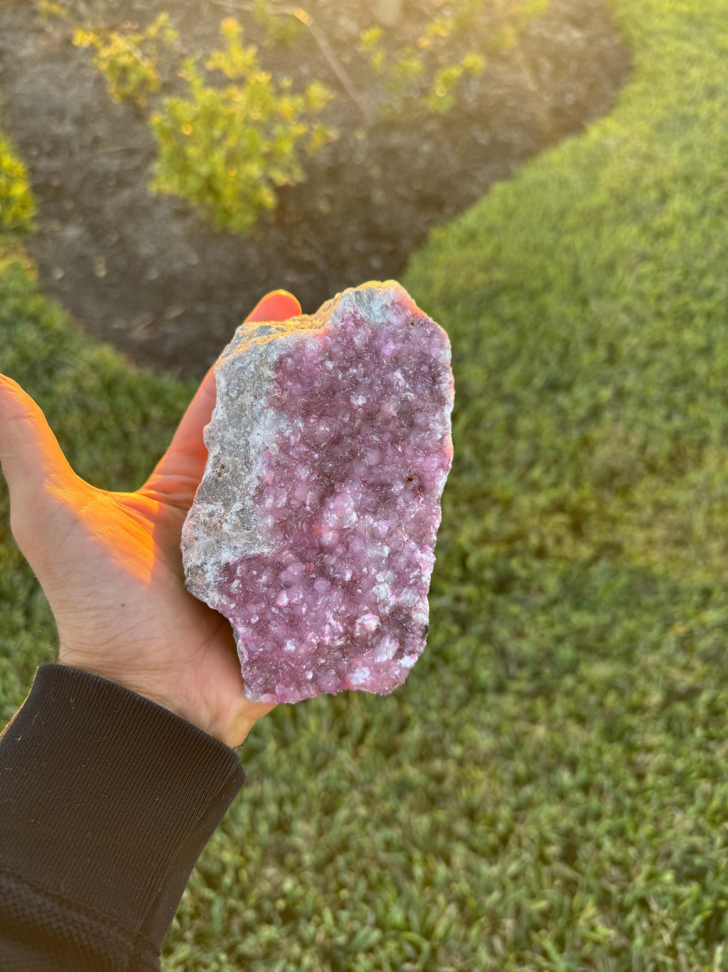 Cobalto-Calcite Pink Crystal Cluster from Congo – Rare Thick Crystals