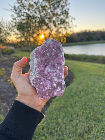 Cobalto-Calcite Pink Crystal Cluster from Congo – Rare Thick Crystals
