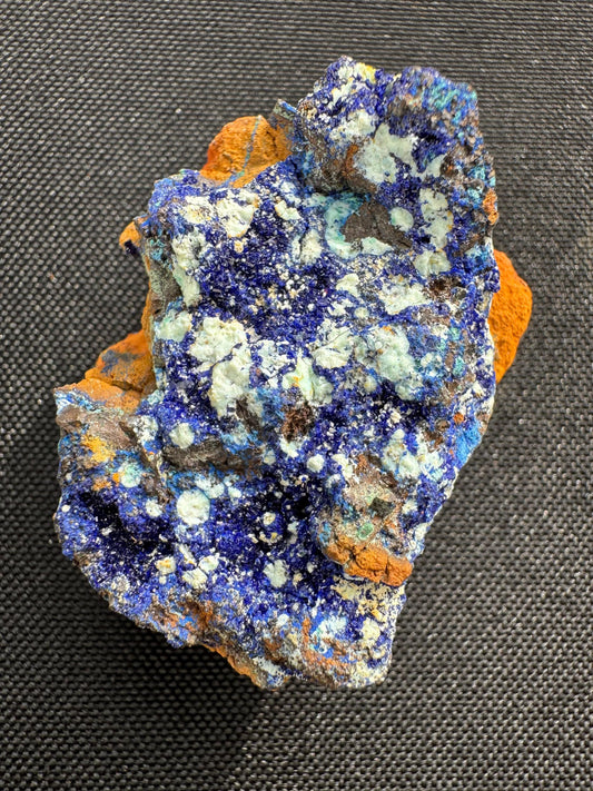 Azurite with Malachite Specimen: Congo Raw Blue Crystal Mineral - 48g