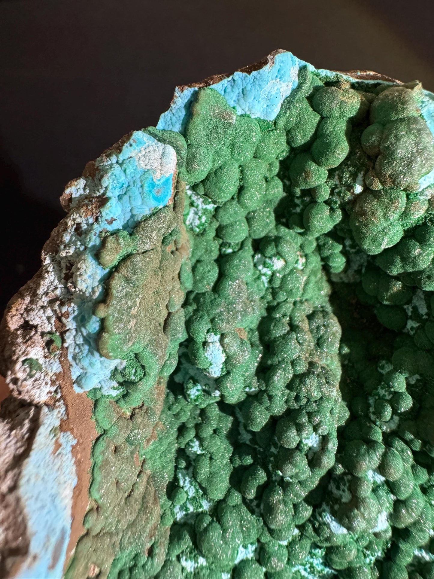 Malachite with Chrysocolla – Rare Mineral Specimen from Lubumbashi, Katanga (Congo) – Collectible Crystal, Natural Stone