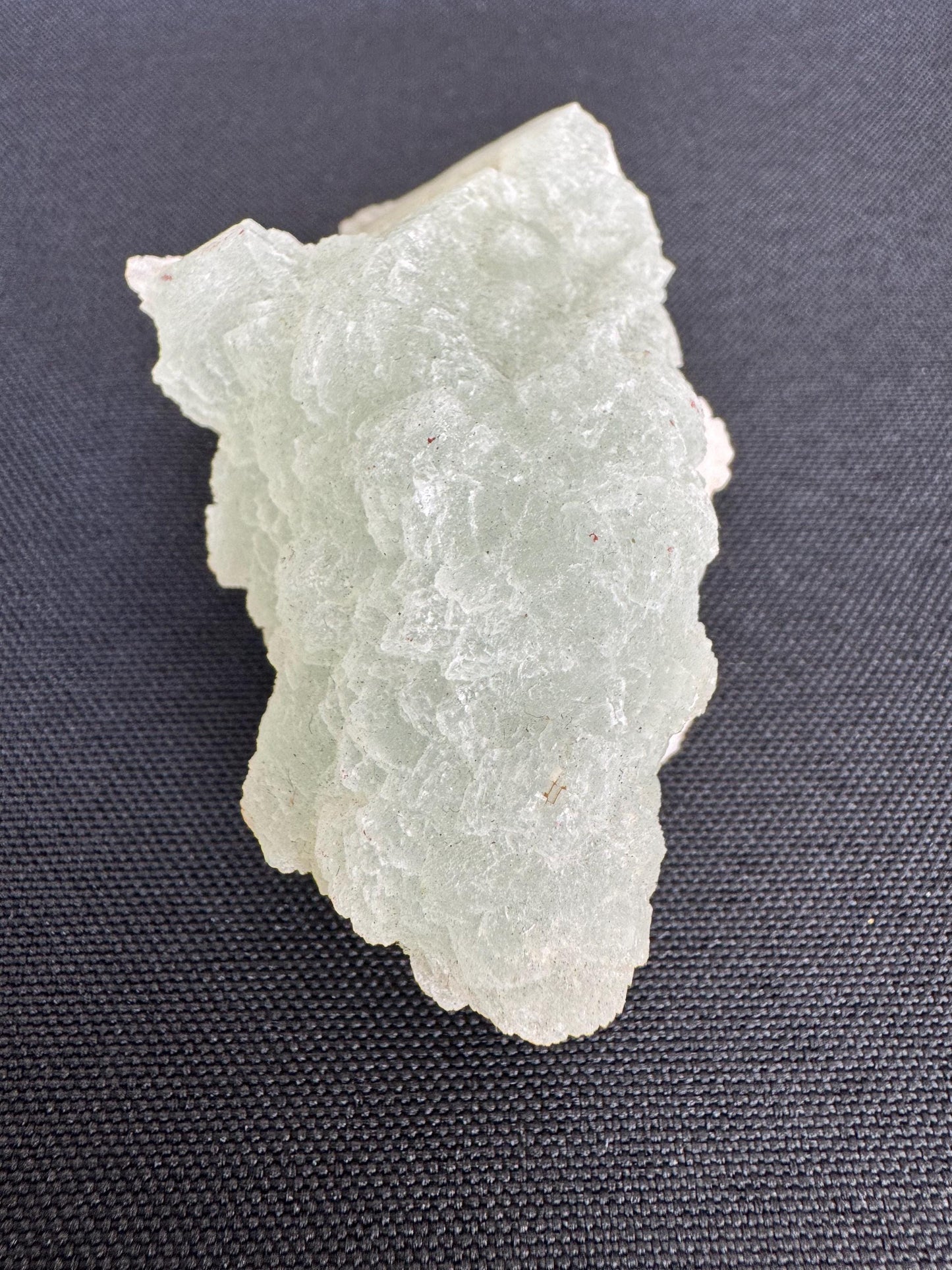 Prehnite with Calcite – Light Green Crystal from Mali – Rare Mineral Specimen (108 g)