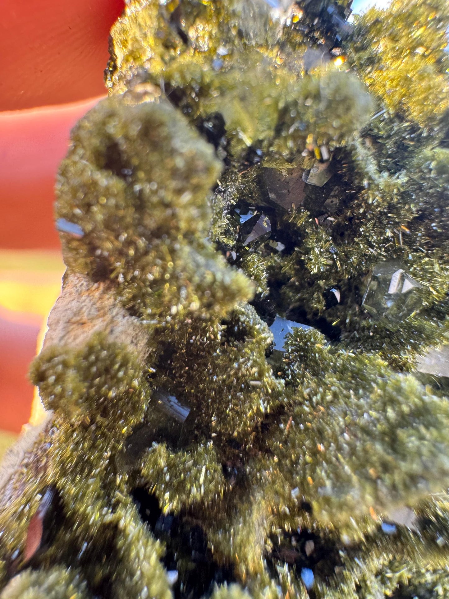 High-Grade Green Epidote with Quartz – Forest Green Crystal Cluster from Turkey